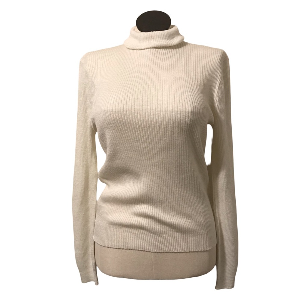 The Damon Turtle Long Sleeve Turtleneck Top Women’s Size XL Color Beige Pullover